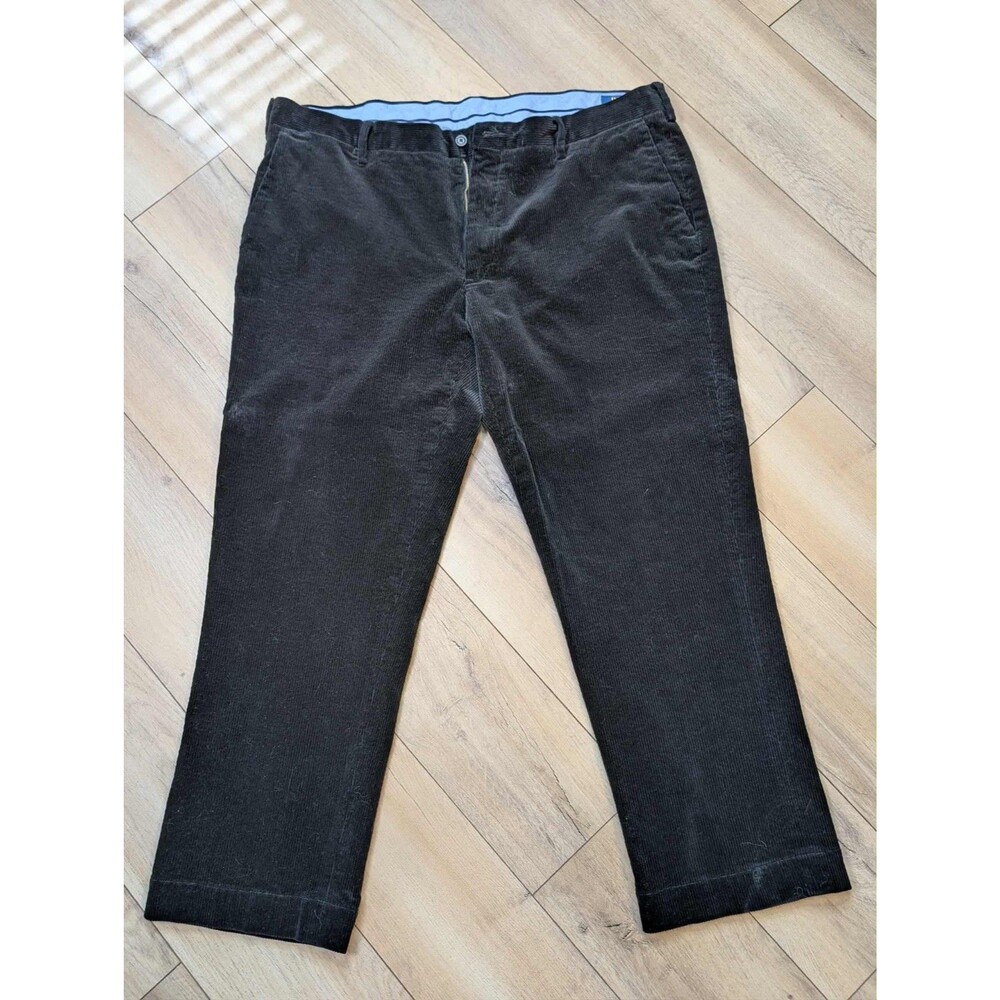 Polo Ralph Lauren Black Corduroy Pants Mens Tag Size 40x30 Altered 28Classic Fit